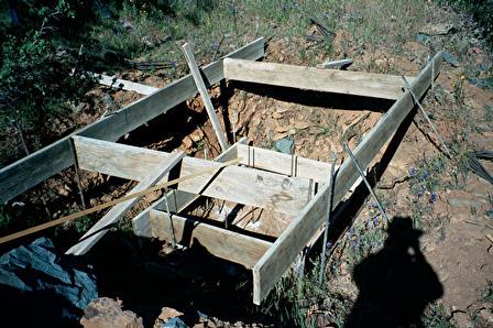 rebar in rocks